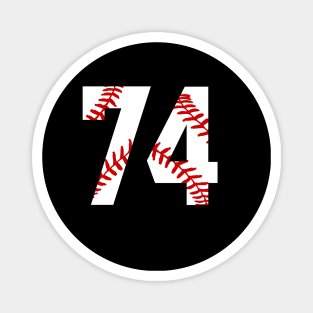 Baseball Number 74 #74 Baseball Shirt Jersey Favorite Player Biggest Fan Magnet